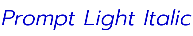 Prompt Light Italic fuente